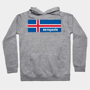 Reykjavík City in Icelandic Flag Hoodie